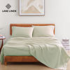 Picture of LANE LINEN 100% Organic Cotton California King Sheets Set, 4-Piece Pure Organic Cotton Long Staple Percale Weave Ultra Soft Bedding Sheets for Bed, Breathable, Fits Mattress Upto 15' Deep - Mineral