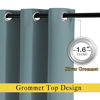 Picture of NICETOWN Blackout Greyish Blue Curtains & Drapes for Living Room - Thermal Insulated Solid Grommet Sound Reducing Energy Saving Window Treatments for Porch/Hall, 2 Panels, W52 x L84