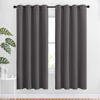 Picture of NICETOWN Blackout Thermal Curtains Panels 72 inch Length - Grommet Noise Reducing Room Darkening Solid Window Drapes for Bedroom/Living Room (2 Panels, 52 x 72 Inch, Gray)