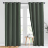 Picture of NICETOWN Living Room Curtains 84 inch Long - Grommet Blackout Thermal Insulated Room Darkening Sound Blocking Window Drapes for Kids Room/Bedroom, 2 Panels, Dark Mallard, W52 x L84