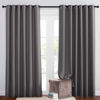 Picture of NICETOWN Blackout Living Room Curtains Extra Wide, Triple Weave Grommet Top Thermal Insulated Window Treatment Light Blocking Panels for Patio/Porch (Grey, W80 x L84, Set of 2)