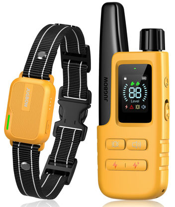 Picture of Jugbow Dog Shock Collar - 3300FT Dog Training Collar with Remote IPX7 Waterproof Electric Collar with 4 Training Modes, Security Lock, Rechargeable e-Collar for All Breeds, Sizes Yellow