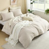 Picture of Litanika Comforters Tannish Grey King Size, 3 Pieces Lightweight Solid Bedding Set & Collections, All Season Fluffy Bed Set (104x90In Comforter & 2 Pillowcases)