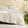 Picture of Litanika Comforters Tannish Grey King Size, 3 Pieces Lightweight Solid Bedding Set & Collections, All Season Fluffy Bed Set (104x90In Comforter & 2 Pillowcases)