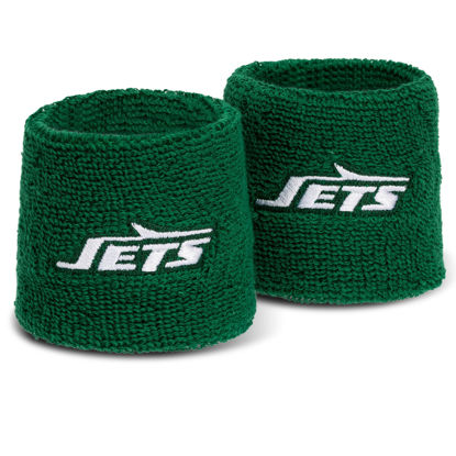 Picture of Franklin Sports New York Jets NFL Wristbands - Youth NFL Team Logo Wristbands - Great for Costumes and Uniforms - Pair of Wristbands