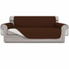 Picture of Easy-Going Reversible Couch Cover for 3 Cushion Couch Sofa Cover for Dogs Water Resistant Furniture Protector Cover with Foam Sticks Elastic Straps for Pet Cat (Sofa, Coffee/Ivory)