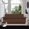 Picture of Easy-Going Reversible Couch Cover for 3 Cushion Couch Sofa Cover for Dogs Water Resistant Furniture Protector Cover with Foam Sticks Elastic Straps for Pet Cat (Sofa, Coffee/Ivory)