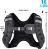 Picture of Henkelion Weighted Vest Weight Vest for Men Women Kids Weights Included, Body Weight Vests Adjustable for Running, Training Workout, Jogging, Walking - Black - 16 Lbs