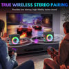 Picture of Karaoke Machine with 2 Wireless Microphones, Portable Bluetooth 5.3 Karaoke Speaker with Upgraded Subwoofer for Adults, PA System with Echo Adjustment, Support TWS/TF Card/USB/AUX/Live