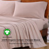 Picture of LANE LINEN Queen Bed Sheets Set - 100% Organic Cotton Sheets Queen Size, 4Pc Queen Bed Sheet, Hotel Luxury Bed Sheets Set, Breathable Sheets Queen Size Bed Set deep Pockets Upto 15" - Dusty Rose