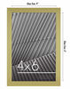 Picture of Americanflat 4x6 Picture Frame in Gold - Thin Border Photo Frame with Shatter-Resistant Glass, Hanging Hardware, and Built-in Easel for Horizontal or Vertical Display for Wall or Tabletop
