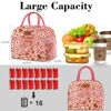 Picture of Coobiiya Lunch Bag Women, Insulated Lunch Box for Women Adult Men, Reusable Small Leakproof Lunch Case Cute Cooler Tote for Work Office Picnic or Travel - Pink Leopard
