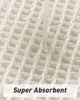 Picture of AMOAMI Upgraded Waffle Bath Mat, Super Absorbent Non Slip Bath Mats for Bathroom Floor, Machine Washable Bathroom Rugs with Tassels, Rubber Backed Bathroom Mats, Ultra Soft, 17" x 24", White