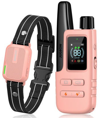 Picture of Jugbow Dog Shock Collar - 3300FT Dog Training Collar with Remote Innovative IPX7 Waterproof with 4 Training Modes, Rechargeable E-Collar for All Breeds Pink