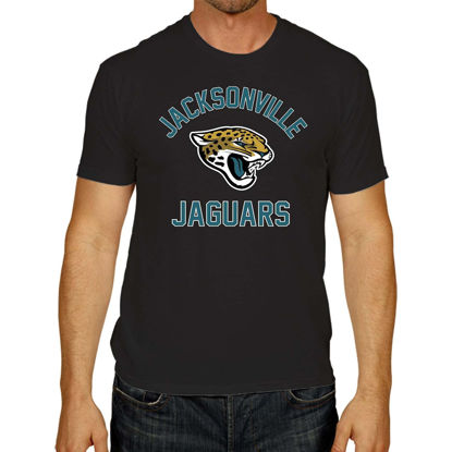 Picture of Team Fan Apparel NFL Adult Gameday T-Shirt - Cotton Blend - Tagless - Semi-Fitted - Unleash Your Team Spirit During Game Day (Jacksonville Jaguars - Black, Adult X-Large)
