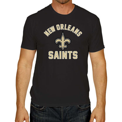 Picture of Team Fan Apparel NFL Adult Gameday T-Shirt - Cotton Blend - Tagless - Semi-Fitted - Unleash Your Team Spirit During Game Day (New Orleans Saints - Black, Adult Medium)