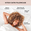 Picture of Kitsch Satin Pillowcase with Zipper for Hair & Skin, Softer Than Silk Pillow Cases Queen, Wrinkle-Free, Smooth and Cooling Satin Pillow Covers, King Size 19"x36", Valentines Gift - Ivory