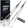 Picture of Eddeas 16 Inch long Kitchen Tweezers - 2 Pack large Tweezer Tongs for Cooking, Heavy Duty Stainless Steel Heat Resistant 600°F Food tweezers, Dishwasher safe