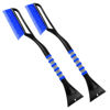 Picture of AstroAI 2 Pack 27" Snow Brush and Ice Scrapers for Car Windshield, Detachable Snow Scrapers with Ergonomic Foam Grip for Cars, Trucks, SUVs (Heavy Duty ABS, PVC Brush, Blue)