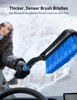 Picture of AstroAI 2 Pack 27" Snow Brush and Ice Scrapers for Car Windshield, Detachable Snow Scrapers with Ergonomic Foam Grip for Cars, Trucks, SUVs (Heavy Duty ABS, PVC Brush, Blue)
