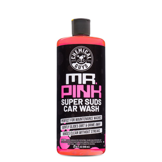 Picture of Chemical Guys Mr. Pink Foaming Car Wash Soap (Works with Foam Cannons, Foam Guns or Bucket Washes) Safe for Cars, Trucks, Motorcycles, RVs and More, Candy Scent, Extra Large Size 32 fl oz - CWS_402_32