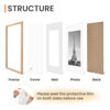 Picture of upsimples 8x10 Picture Frame Set of 5, Display Pictures 5x7 with Mat or 8 x 10 Without, Wall Gallery Photo Frames, Natural