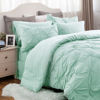 Picture of Bedsure California King Comforter Set Mint Green - Bed in a Bag California King Size 7 Pieces, Pintuck Bed Set Gift for Family, Pinch Pleat Mint Green Comforter with Sheets, Pillowcases & Shams