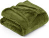 Picture of Utopia Bedding Fleece Blanket Queen Size Olive 300GSM Luxury Fuzzy Soft Anti-Static Microfiber Bed Blanket (90x90 Inches)