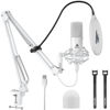 Picture of MAONO USB Microphone, 192kHz/24bit Plug & Play PC Computer Podcast Condenser Cardioid Metal Mic Kit with Professional Sound Chipset for Recording, Gaming, Singing, YouTube, AU-A04 White