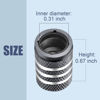 Picture of Tire Valve Stem Caps Cover - (5 Pack) Tire Air Cap N2 Nitrogen Metal with Plastic Liner Corrosion Resistant Leak-Proof for Car Truck Motorcycle Bike Grey