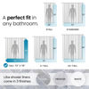 Picture of LiBa Bathroom Shower Curtain - Waterproof Plastic Shower Curtain Premium PEVA Non-Toxic with Rust Proof Grommets Frosted 8G Heavy Duty Bathroom Accessories 72x78