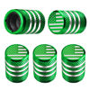 Picture of DECURCAR Tire Valve Stem Caps - (5 Pack) Air Cap Metal with Plastic Liner Corrosion Resistant Leak-Proof American Flag for Car Truck Motorcycle Bike Green, Green,Metallic