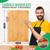 Picture of Hiware Bamboo Cutting Board for Kitchen, Heavy Duty Wood Cutting Board with Juice Groove, 100% Organic Bamboo, Pre Oiled, 15" x 10"