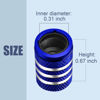 Picture of Tire Valve Stem Caps Cover - (5 Pack) Tire Air Cap N2 Nitrogen Metal with Plastic Liner Corrosion Resistant Leak-Proof for Car Truck Motorcycle Bike Blue