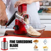 Picture of Geedel Rotary Cheese Grater, Kitchen Mandoline Vegetable Slicer with 2 Interchangeable Blades, Easy to Clean Rotary Grater Slicer for Fruit, Vegetables, Nuts
