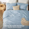 Picture of Bedsure Full Comforter Set - Light Blue Full Size Comforter, Soft Bedding for All Seasons, Cationic Dyed Bedding Set, 3 Pieces, 1 Comforter (82"x86") and 2 Pillow Shams (20"x26"+2")