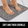 Picture of Gorilla Grip Bath Rug Mat 36x24, Thick Soft Absorbent Chenille, Rubber Backing Quick Dry Microfiber Mats, Machine Washable Rugs for Shower Floor, Bathroom Runner Bathmat Accessories Decor, Grey