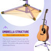Picture of CAHAYA Guitar Stand Floor - Folding Universal Guitar Holder for Acoustic Electric Guitars Bass Guitar (Purple)
