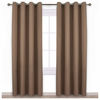 Picture of NICETOWN Blackout Draperies Curtains Panels - Window Treatment Thermal Insulated Solid Grommet Blackout Curtains/Panels/Drapes for Bedroom (Set of 2 Panels, 52 by 84 Inch, Cappuccino)