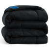 Picture of Bedsure Comforter Duvet Insert - Quilted Comforters Oversize Queen Size, All Season Duvet, Down Alternative Bedding Comforter with Tabs(Black,Oversize Queen 98"x98")