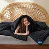 Picture of Bedsure Comforter Duvet Insert - Quilted Comforters Oversize Queen Size, All Season Duvet, Down Alternative Bedding Comforter with Tabs(Black,Oversize Queen 98"x98")