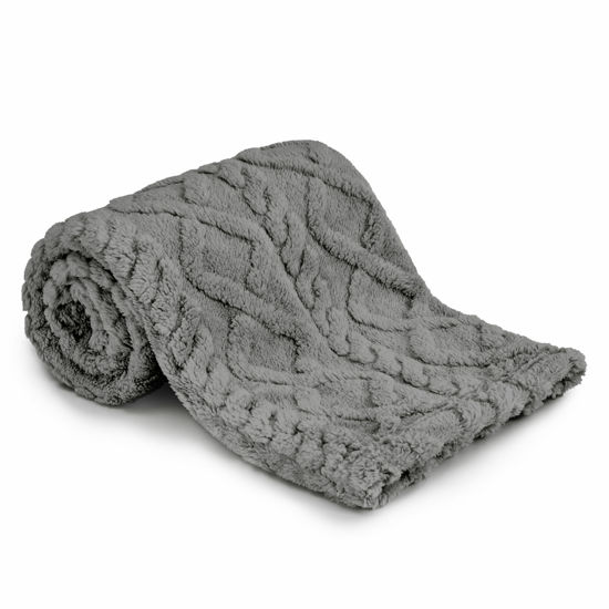 Picture of Sherpa Fleece Baby Blanket, Ultra Soft Fluffy Premium Baby Blankets for Boys Girls, Cozy Infant Toddler Newborn Receiving Blankets for Crib Stroller 30”×40” (Grey)