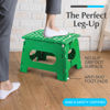 Picture of Handy Laundry Folding Lightweight Step Stool is Sturdy Enough to Support Adults and Safe Enough for Kids. Opens Easy with One Flip. Great for Kitchen, Bathroom or Bedroom. (Green)