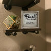 Picture of ZLFart 6.3" Flush Toilet Sign Bathroom Rules White Black, Farmhouse Shelf Antique Boho Funny Restroom Quote, Guest Supplies Decor Signage, Vintage Home Gender Neutral Small Women Man