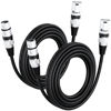 Picture of GearIT DMX to DMX Stage Lighting Cable (25 Feet, 2-Pack) DMX Male to Female (XLR Compatible) 3-Pin Balanced Shielded for DJ LED Moving Head Par Light, Mic Mixer, Recording Studio, Podcast - 25ft