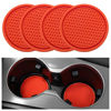 Picture of SINGARO Car Cup Coaster, 4PCS Universal Non-Slip Cup Holders Embedded in Ornaments Coaster, Car Interior Accessories, Lava Orange