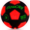 Picture of GlowCity Light Up LED Soccer Ball for Kids - Size 3, Black/Red