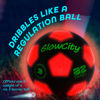 Picture of GlowCity Light Up LED Soccer Ball for Kids - Size 3, Black/Red