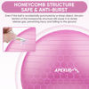 Picture of APEXUP Yoga Ball Exercise Ball, Anti Slip Stability Ball Chair, Heavy Duty Large Gym Ball for Fitness, Balance, Core Workout and Physical Therapy (S (15"~18") 45cm, Fuschia)
