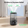 Picture of Homvana Humidifiers for Bedroom Home, 3.6 L Cool Mist Top-Fill 34H Super Long Time, Quiet 16dB, Baby Humidifier, Oil Diffuser for Large Room, Plants, Nursery, Office BPA FREE, 7 Color Light (Black)